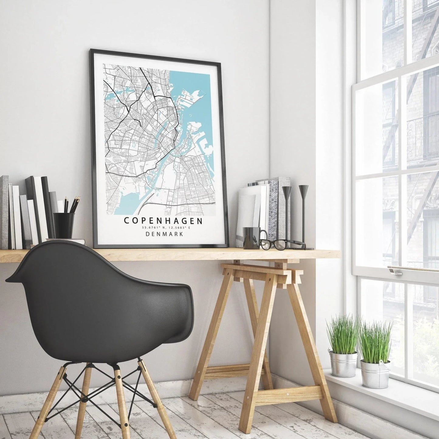 Copenhagen City Map Print - 98types
