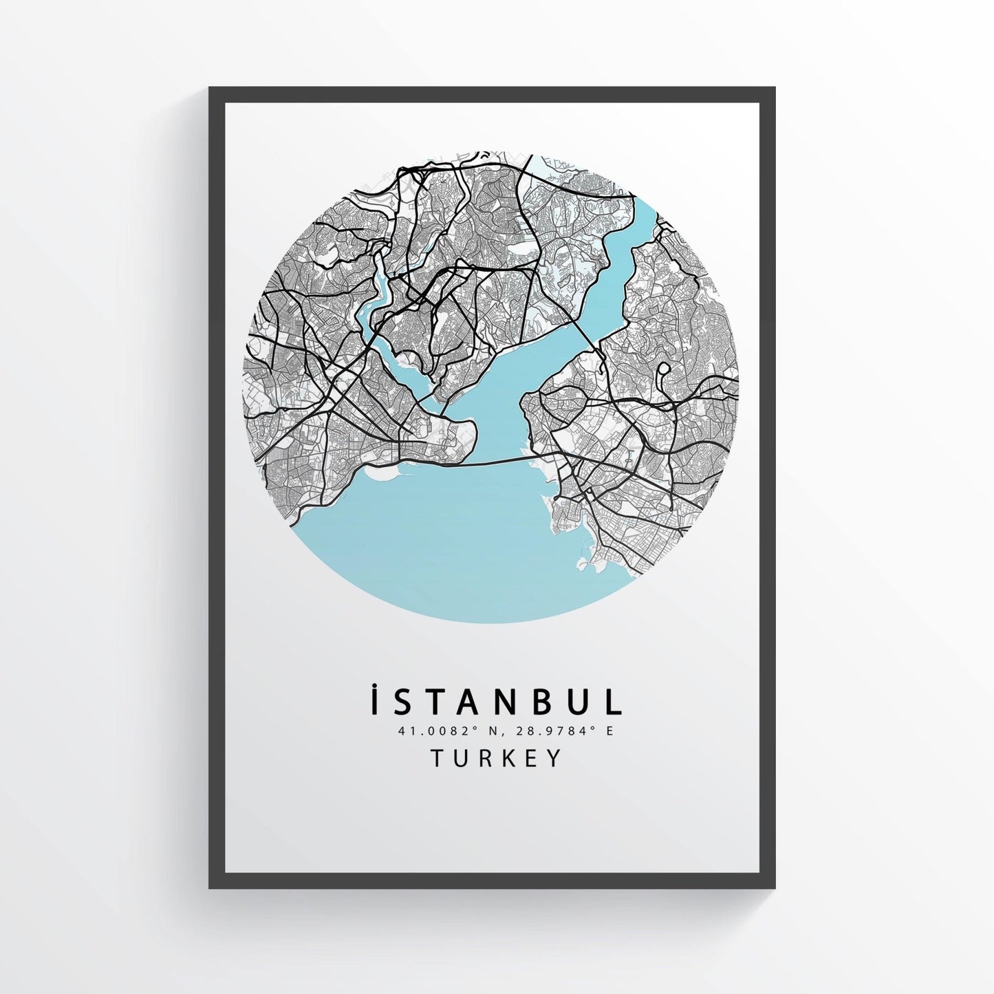 Istanbul Map Print - 98typesEurope Maps