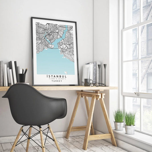Istanbul Map Print - 98types
