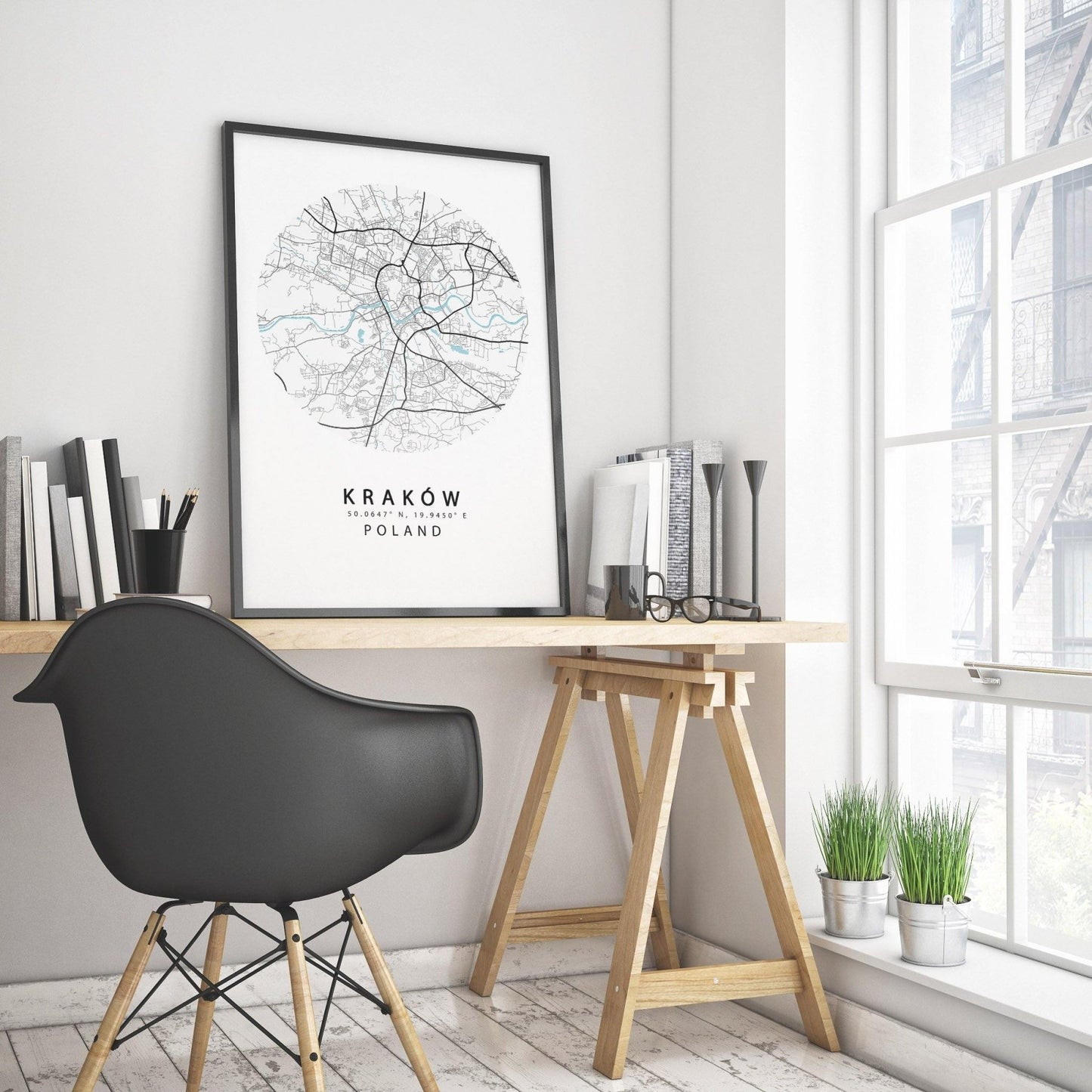 Krakow Poland Map Print - 98typesEurope Maps