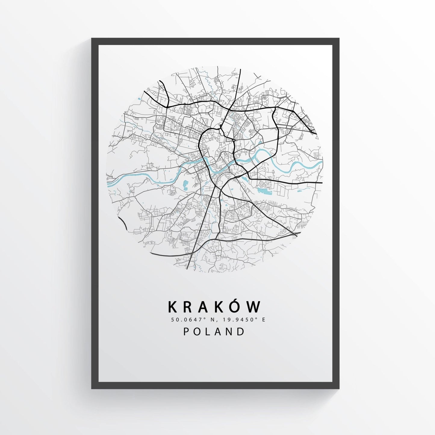 Krakow Poland Map Print - 98typesEurope Maps