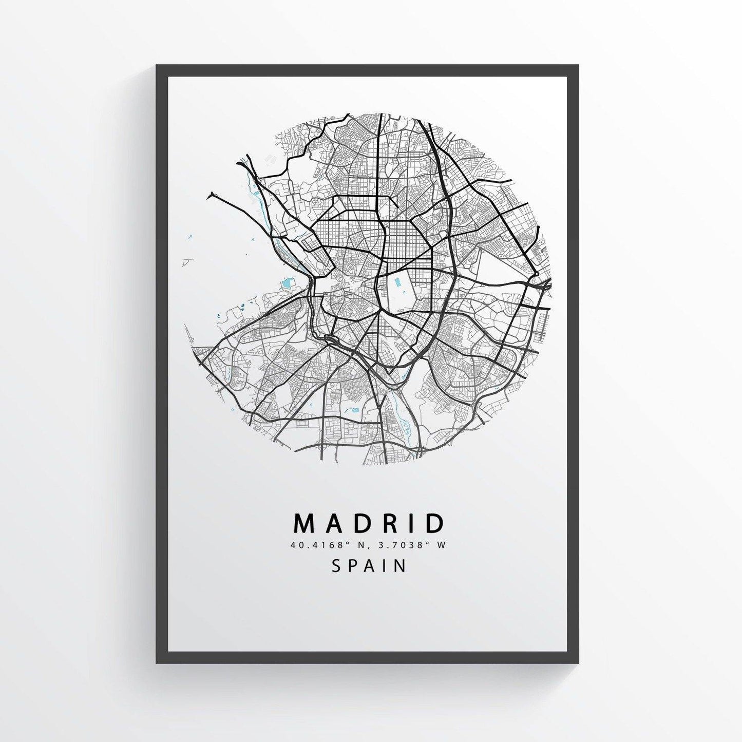 MADRID Street Map Print - 98types