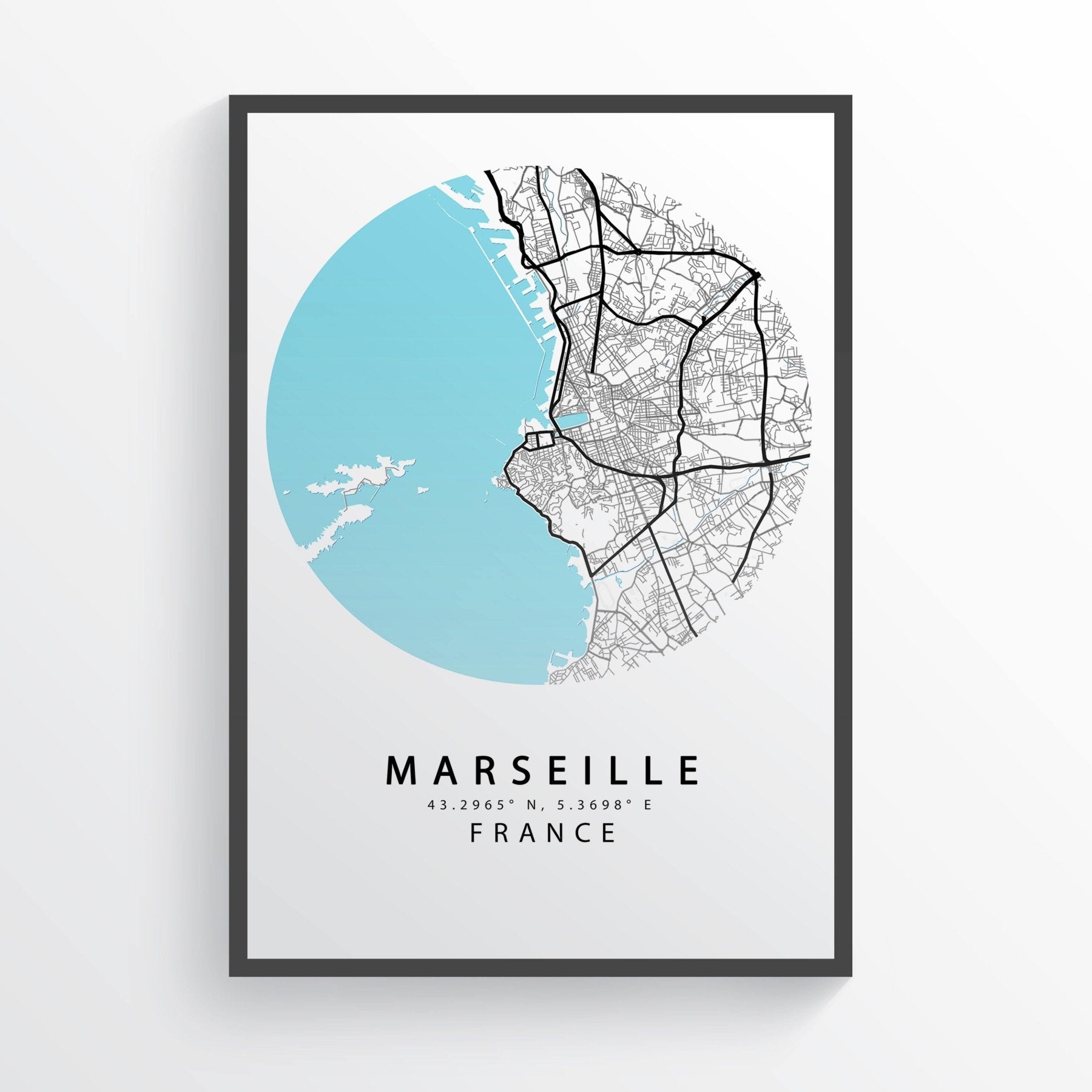 MARSEILLE Map Poster - 98types