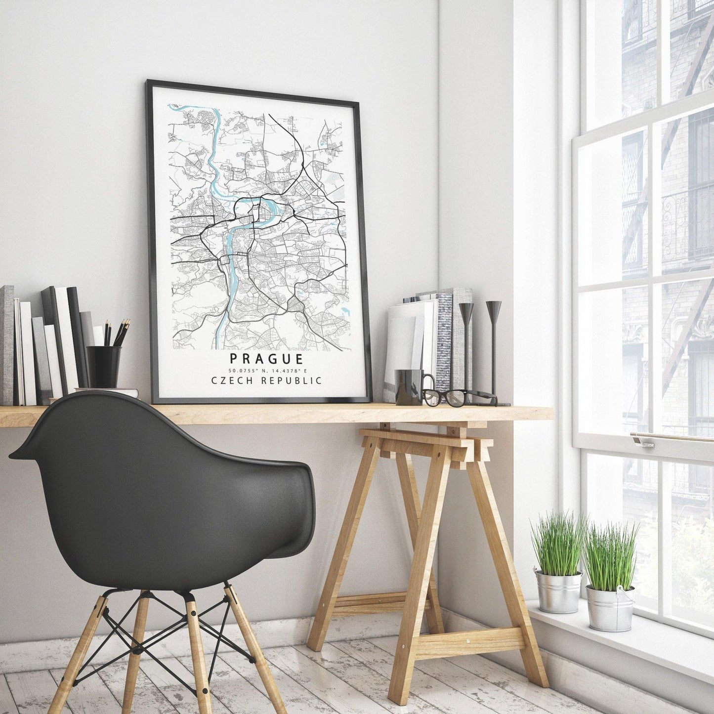 PRAGUE Czech Republic Map Print - 98types