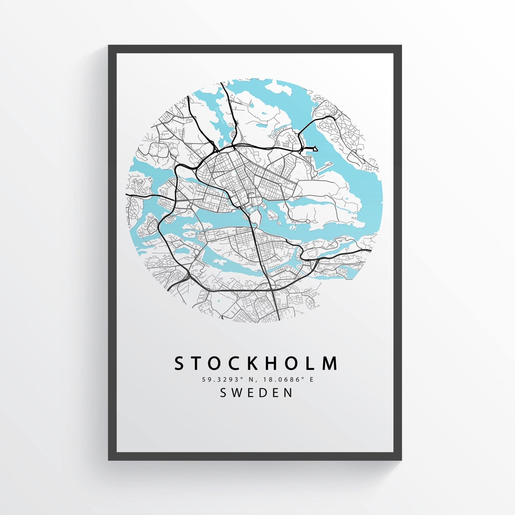 STOCKHOLM Sweden Map Print - 98types