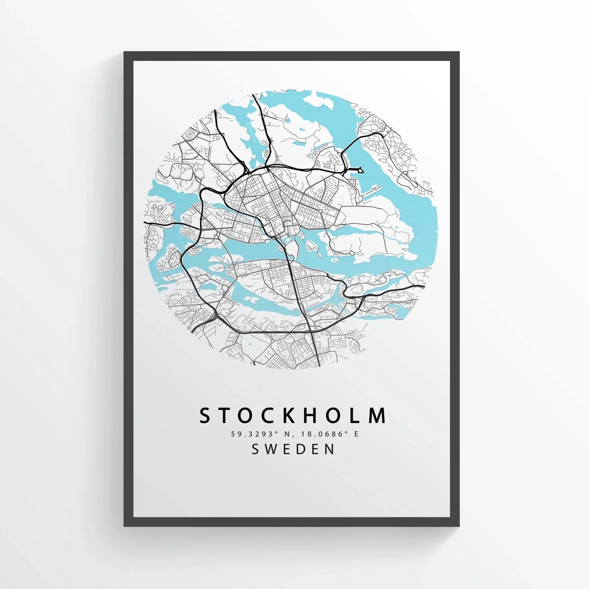 STOCKHOLM Sweden Map Print - 98types