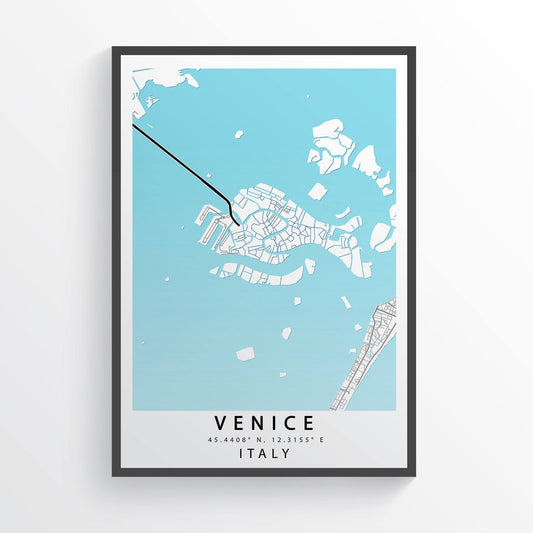 VENICE Italy Map Print - 98types