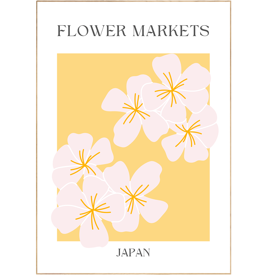Japan Flowers Market Print - 98typesFlowers Market