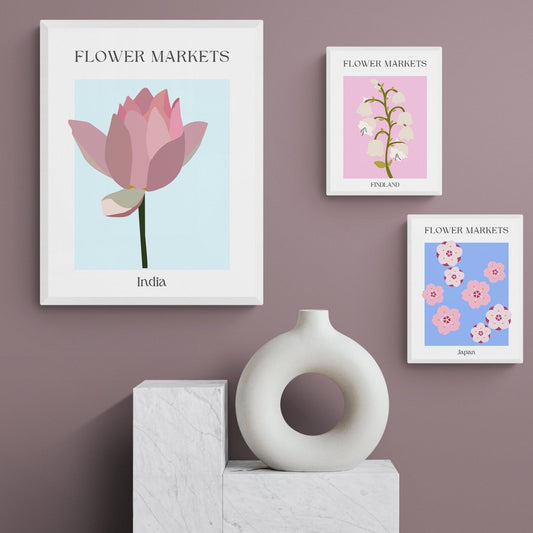 Scotland Flowers Market Print - 98types