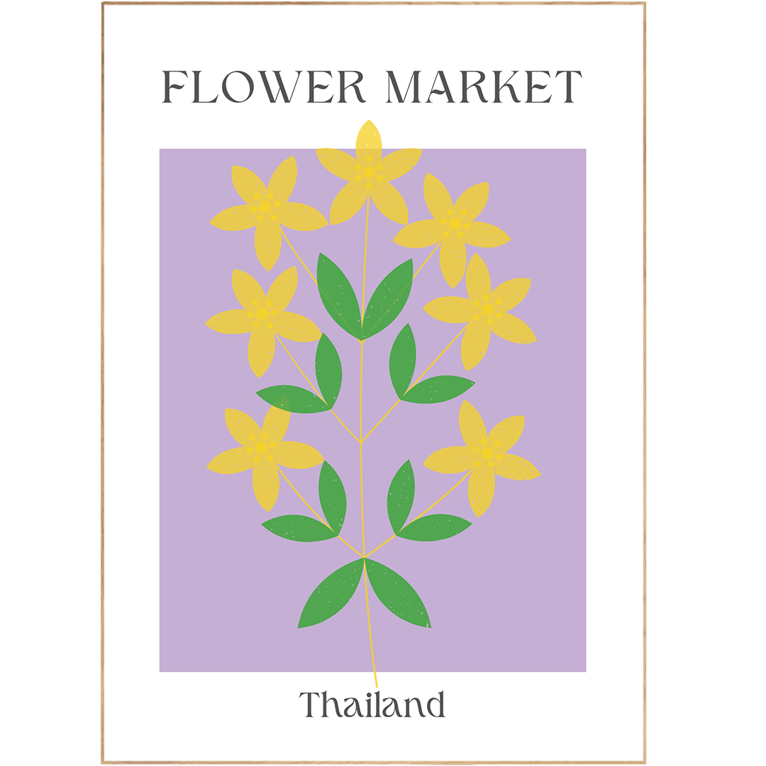 Thailand Flowers Market Print - 98typesFlowers Market