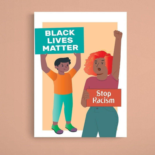 Black Lives Matter Movement Print | Motivational Inspirational Racial | Harmony Equality Poster - 98types