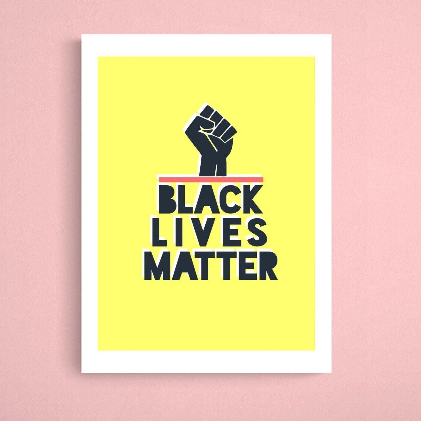 Black Lives Matter Print | Motivational Inspirational Racial - 98typesFUNNY QUOTES
