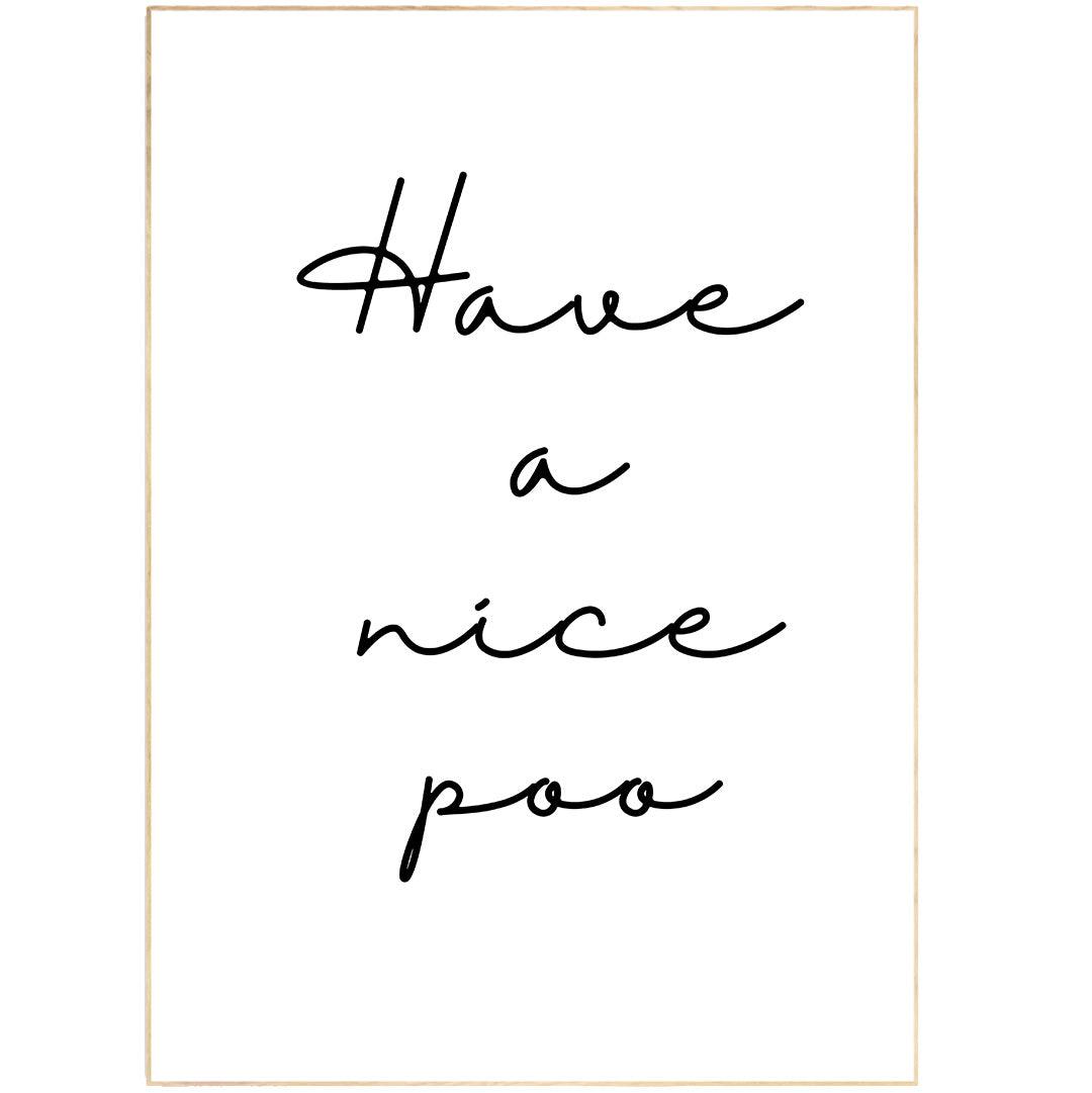 Have a Nice Poo Poster - 98types