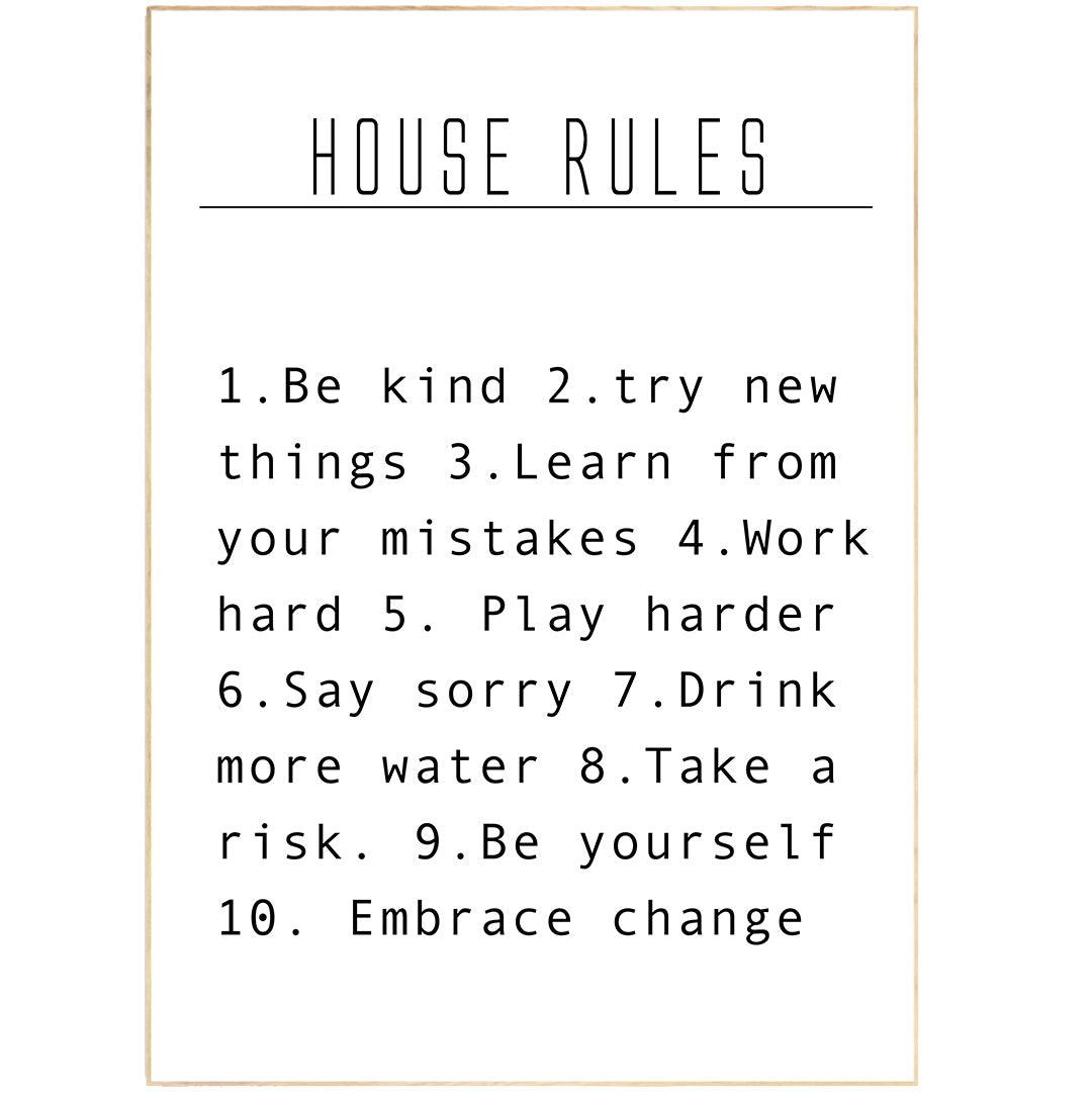 House Rules Print - 98types