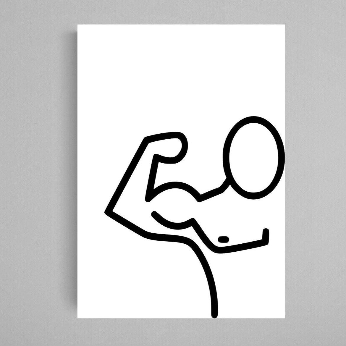Muscle Man Gay Pride Print - 98types