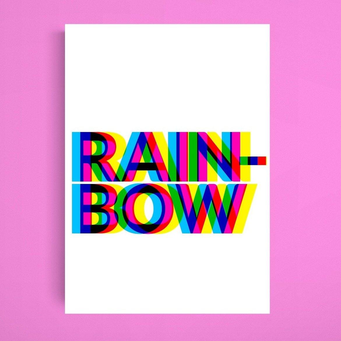 RAINBOW Gay Pride Print | Pride Poster LGBTQ+ - 98types