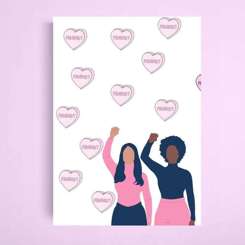 Support Feminism Print - 98types