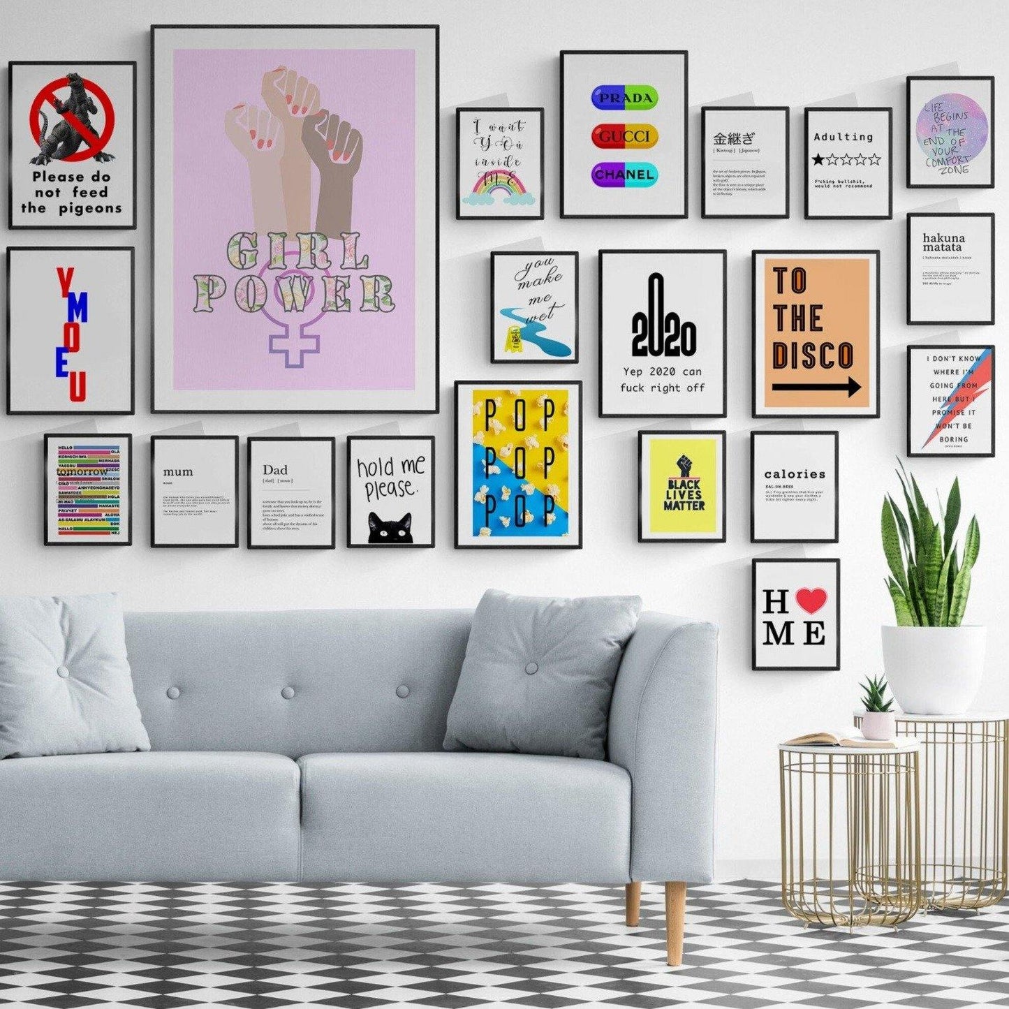Wash Brush Floss Flush Poster - 98types