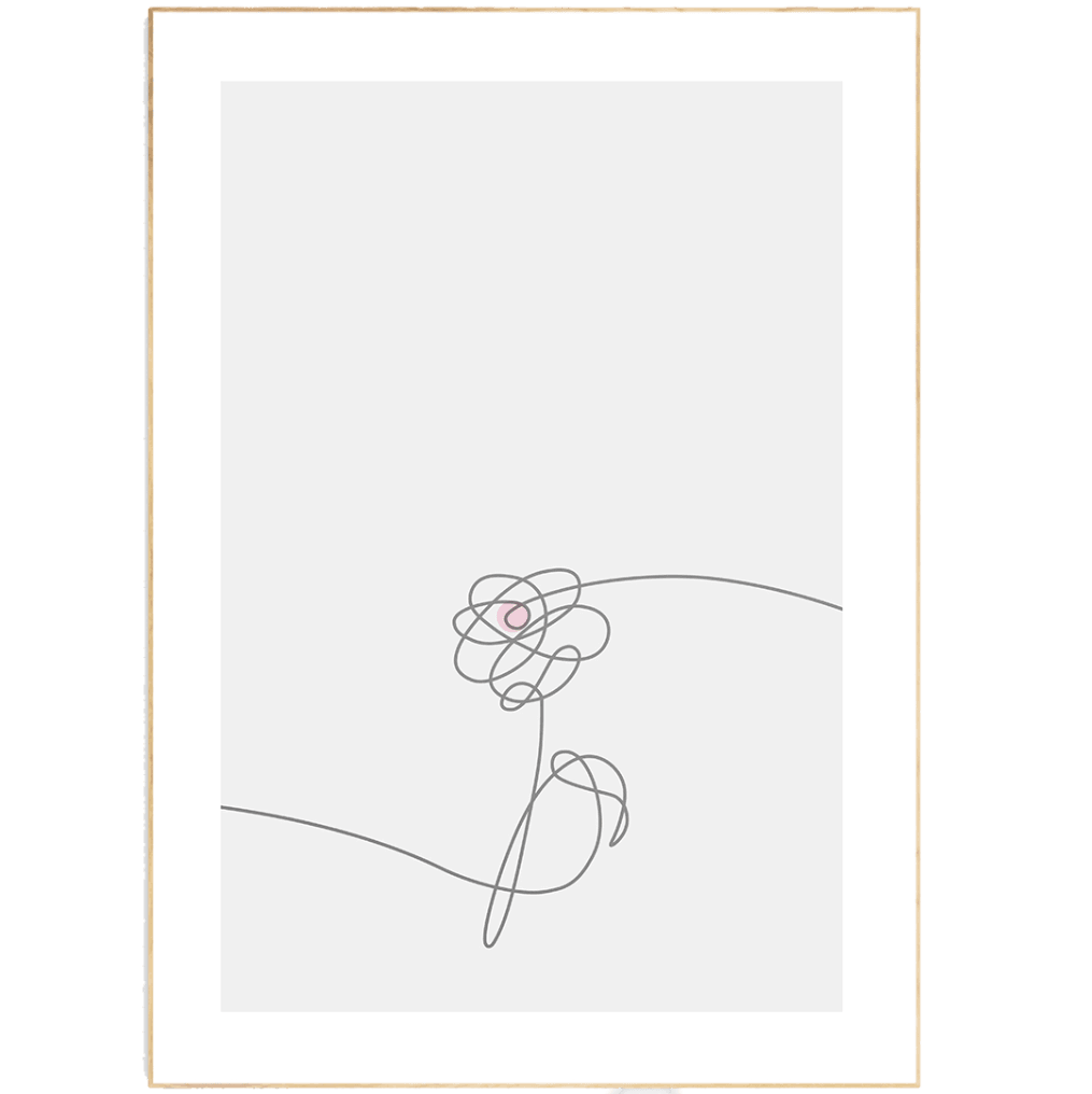 A flower Line Art Print - 98types