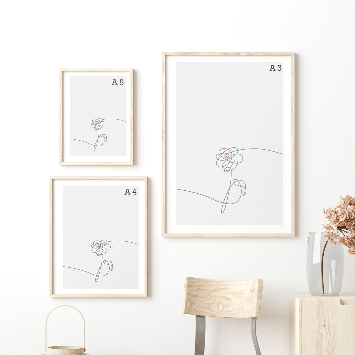 A flower Line Art Print - 98types