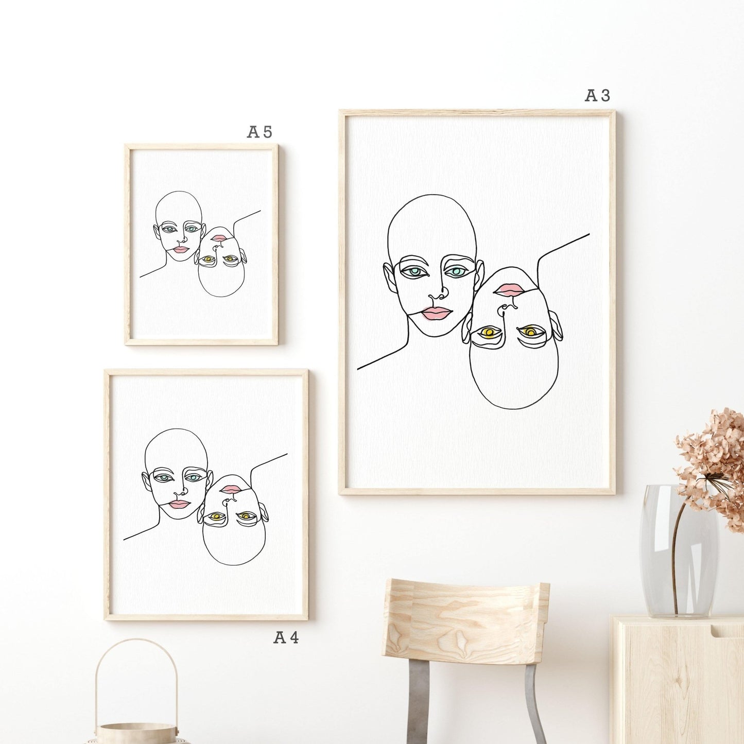 Always Intertwined Line Art Print - 98types