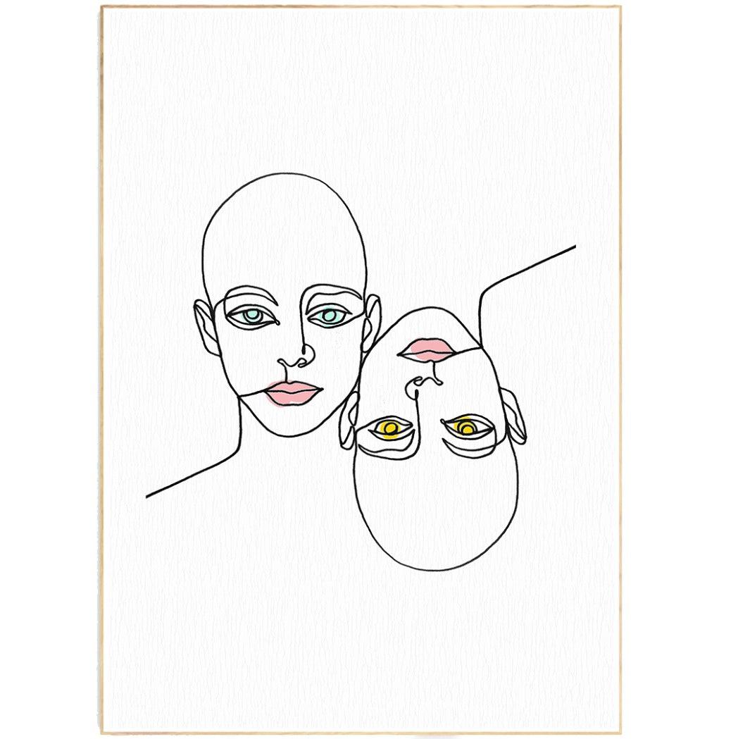 Always Intertwined Line Art Print - 98types