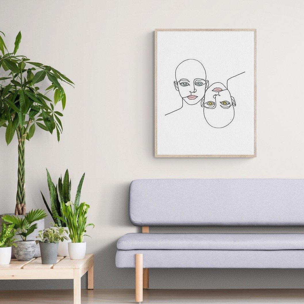 Always Intertwined Line Art Print - 98types