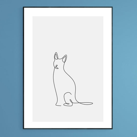 Cat Line Drawing Art - 98types