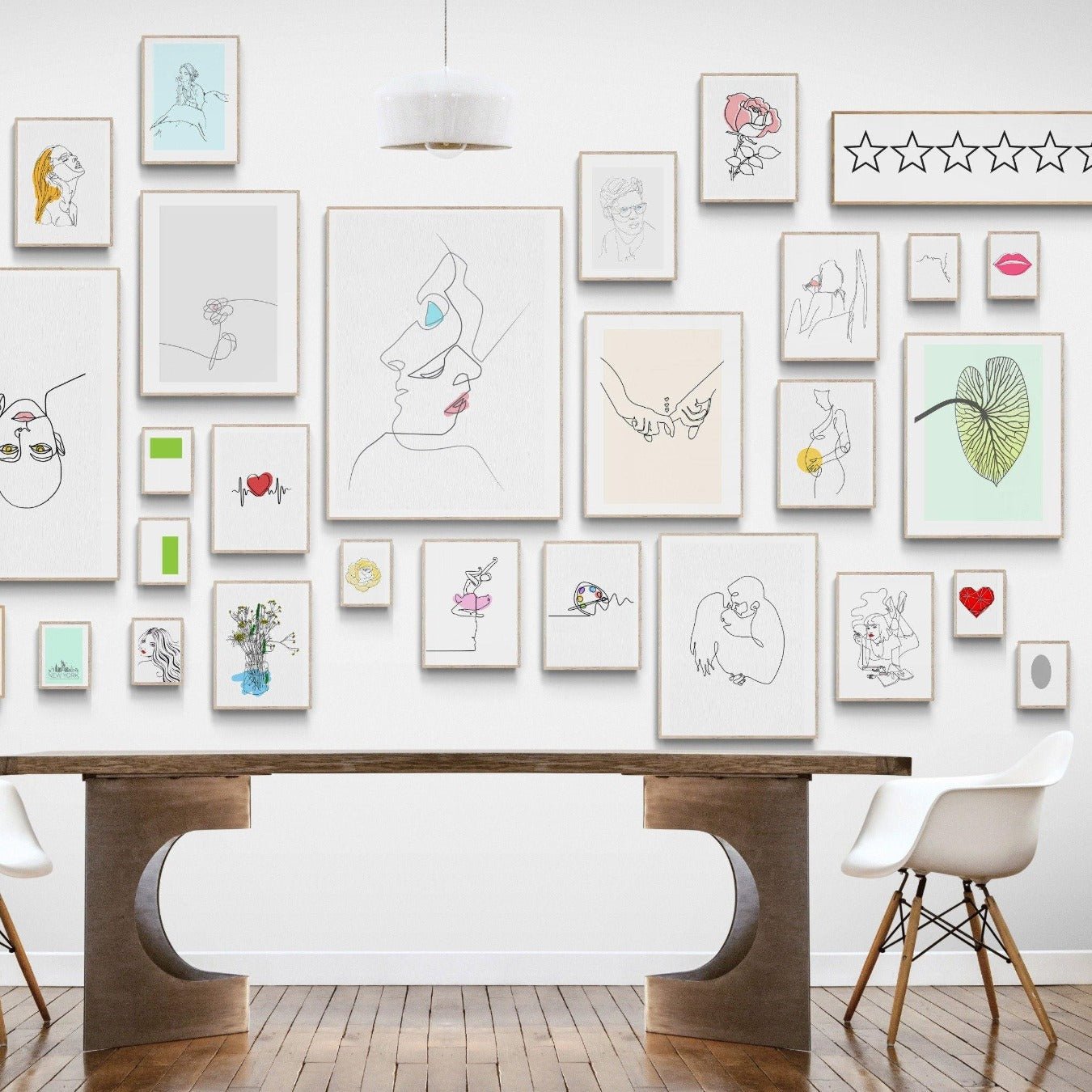 Colour Palette Line Art Print - 98types