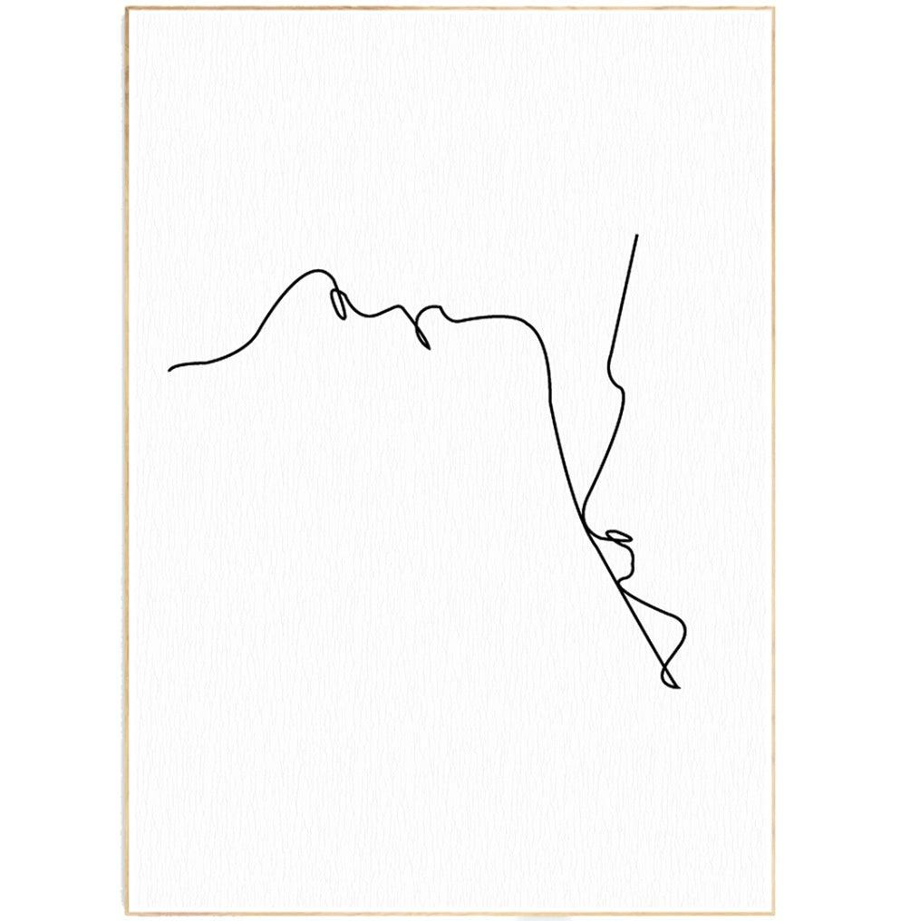 kiss Me Slowly Line Art Print - 98types