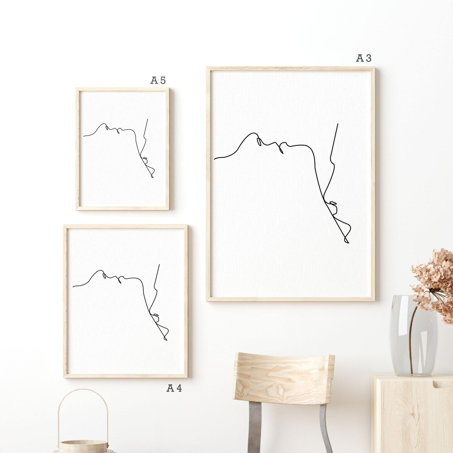 kiss Me Slowly Line Art Print - 98types