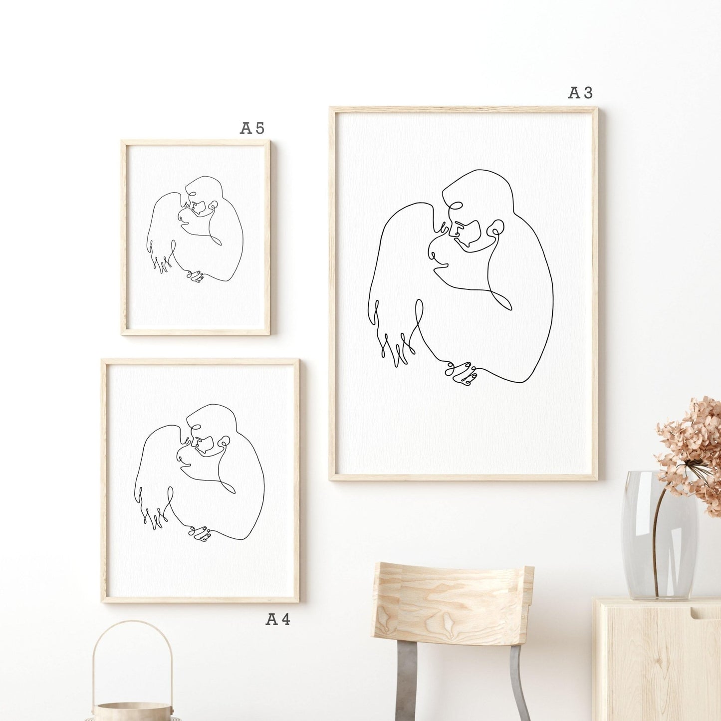 Love me Forever Line Art Print - 98types
