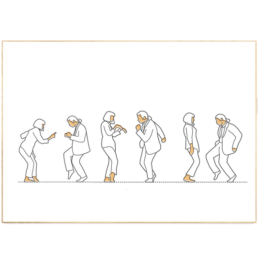 Pulp fiction Line Art Print - 98types