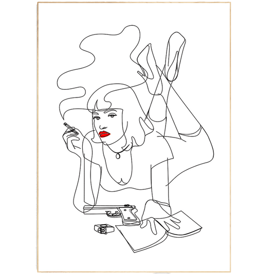 Pulp fiction Line Art Print - 98types