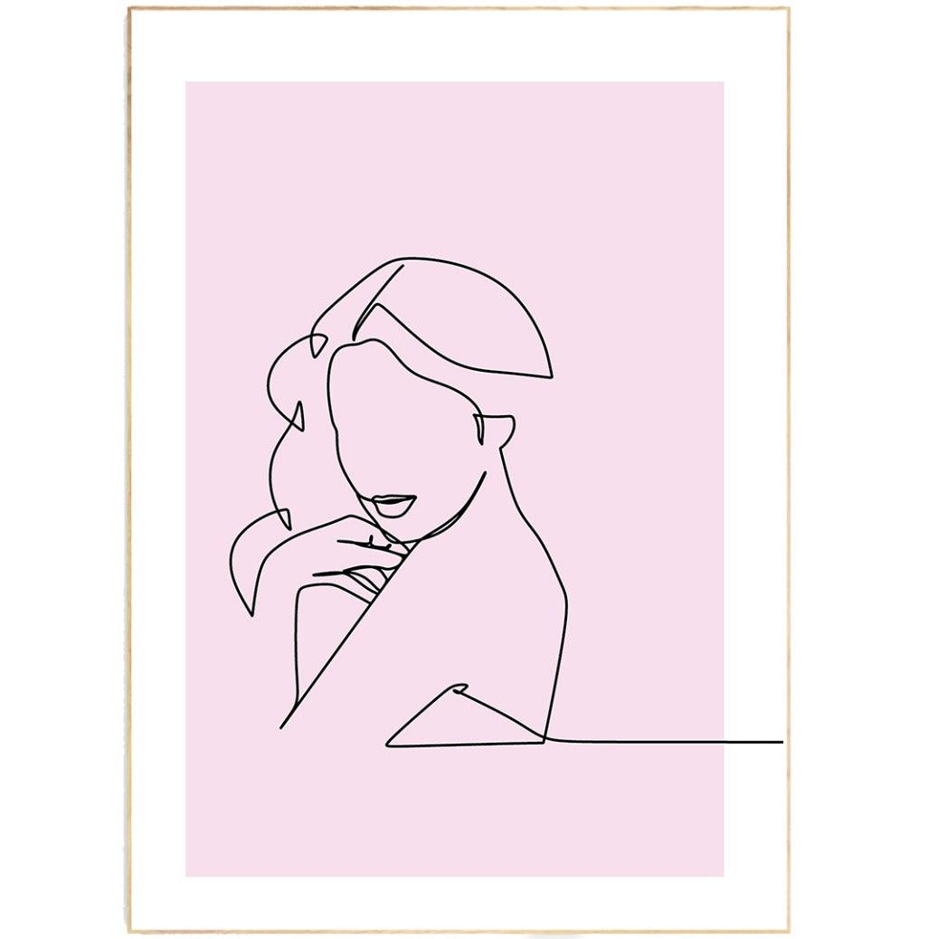The inner beauty Line Art Print - 98typesLine Art