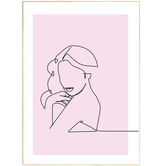 The inner beauty Line Art Print - 98types