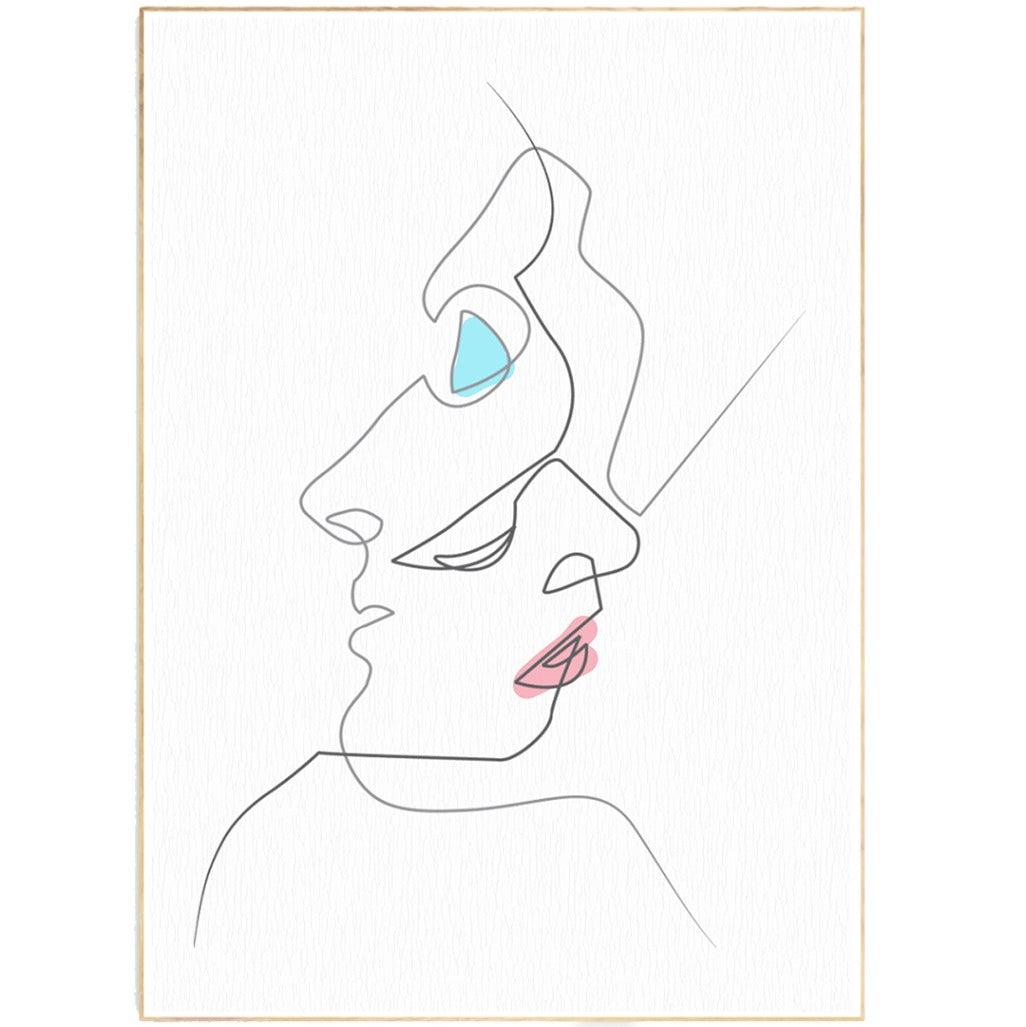 We are one Line Art Print - 98types
