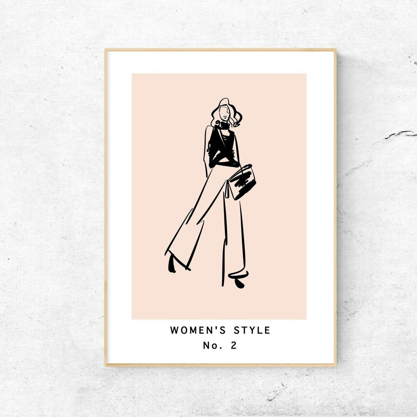 Woman Style No 2 Line Art Print - 98types