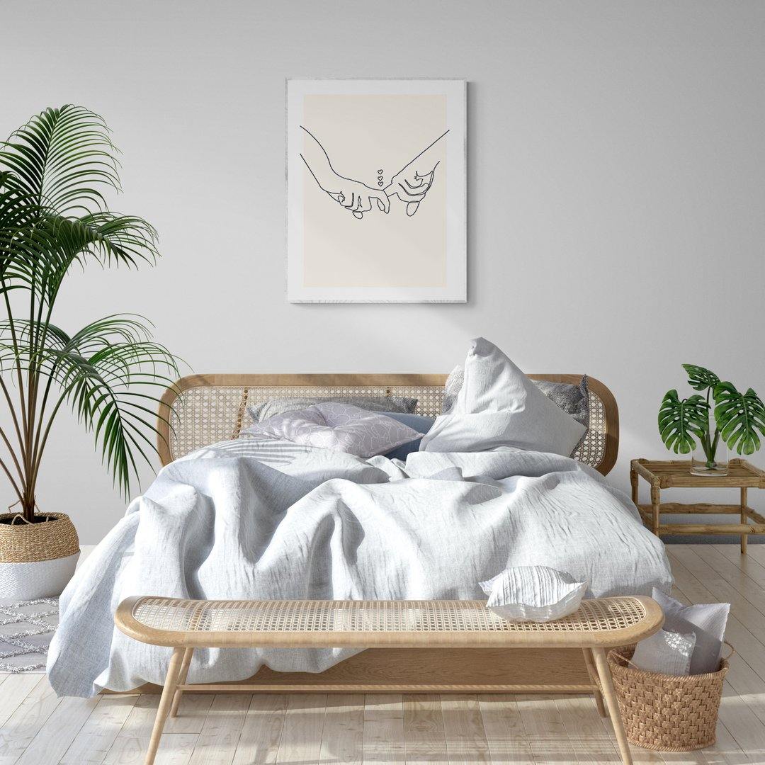 You and Me Alone Line Art Print - 98types