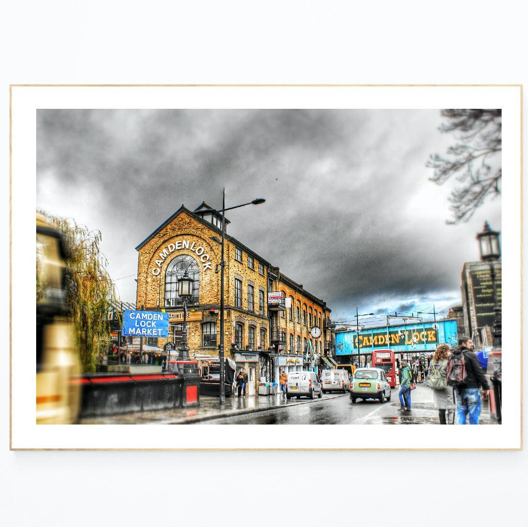 Camden Town Market London photography print — Camden Lock canal market stalls alternative culture North London wall art UK - 98types