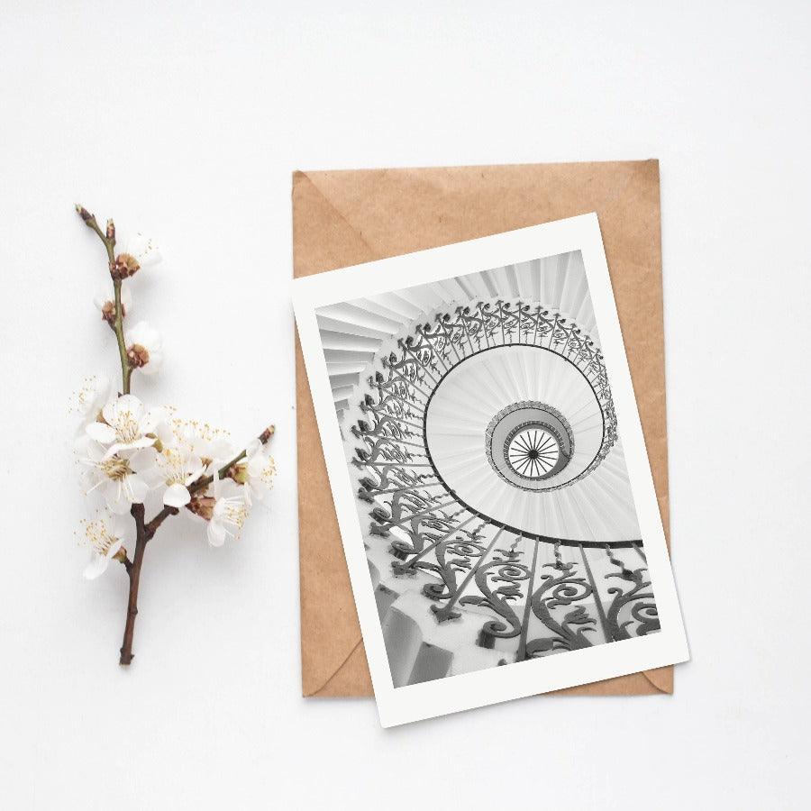Staircase Greenwich photography print — Painted Hall Old Royal Naval College spiral London architecture wall art UK - 98types