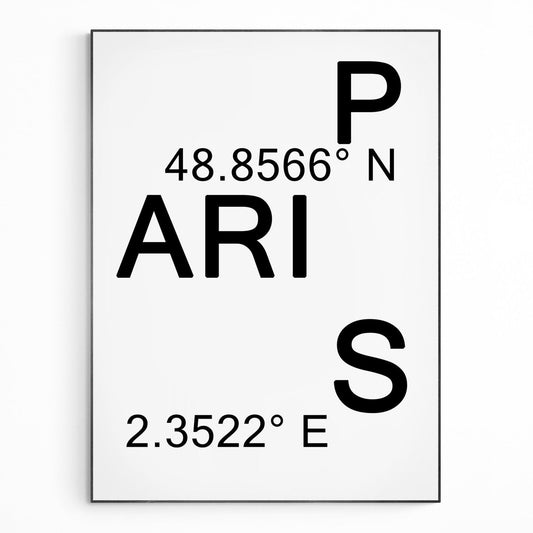 Paris Typography Print - 98types