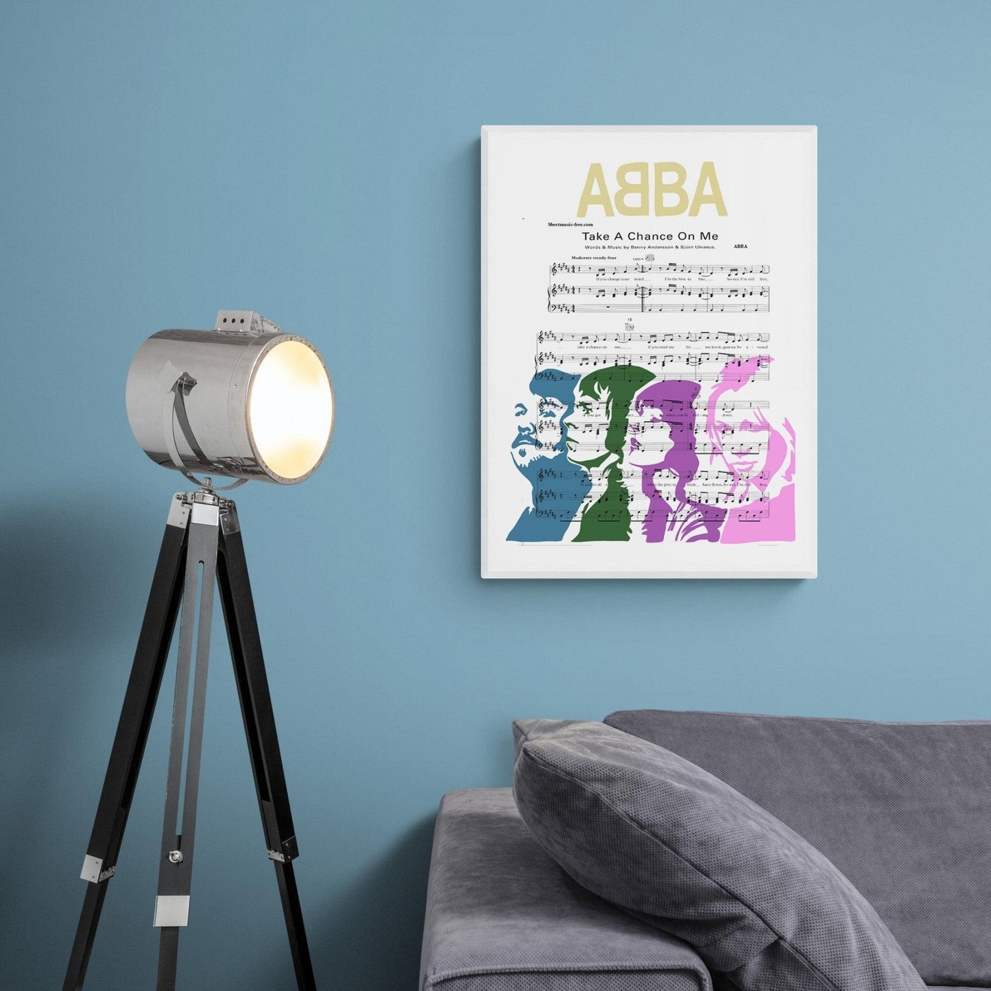 ABBA • Take A Chance On Me Song Lyric Print - 98types