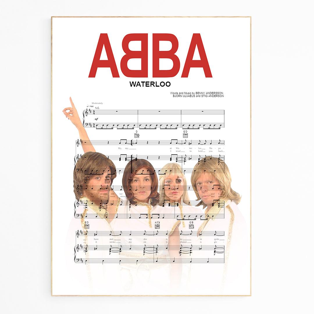 Abba • Waterloo Lyric Print - 98types