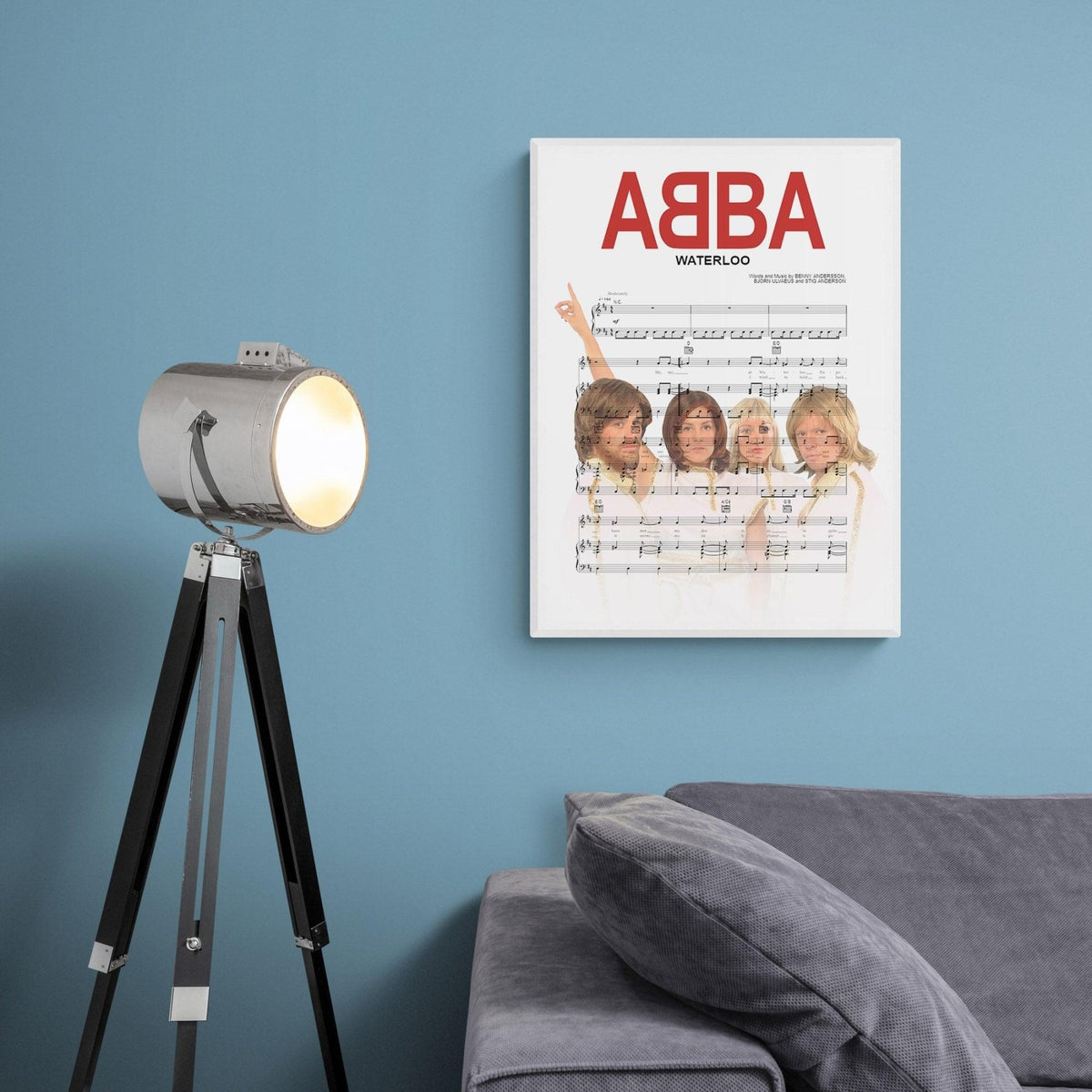 Abba • Waterloo Lyric Print song lyric print by 98 Types – view 2