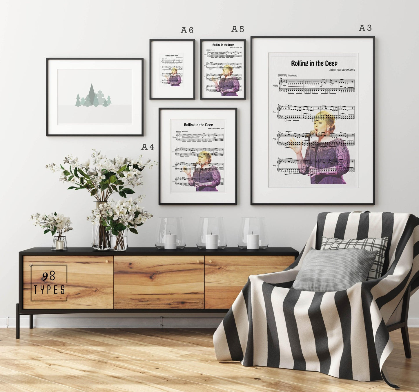 Adele - Rolling in the Deep Theme Song Print - 98typesMusic