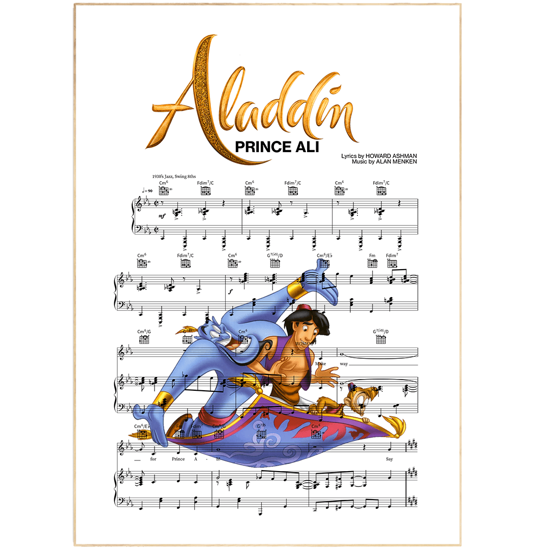 Aladdin - Prince Ali Print - 98typesMusic
