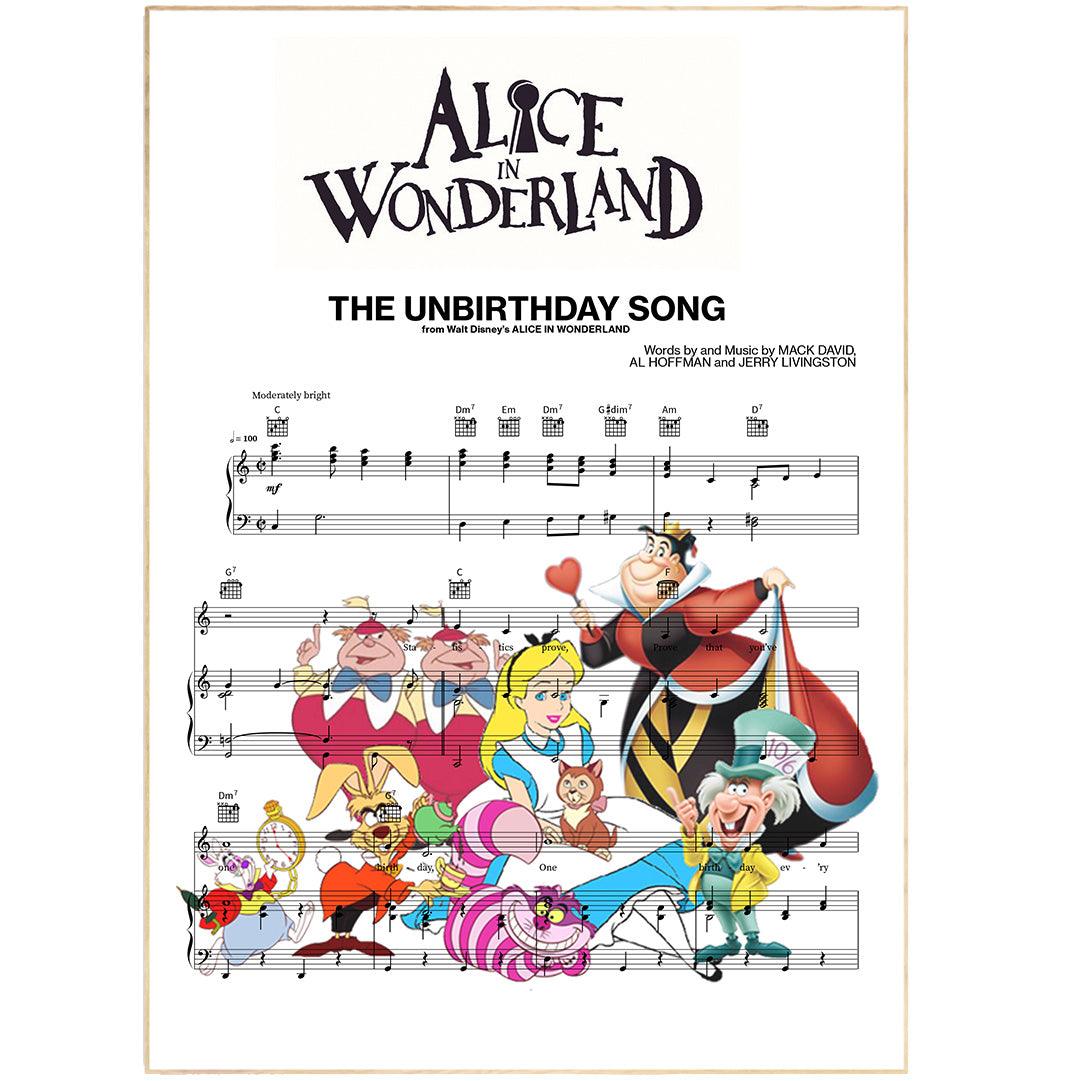 Alice in Wonderland - The unbirthday song Poster - 98types