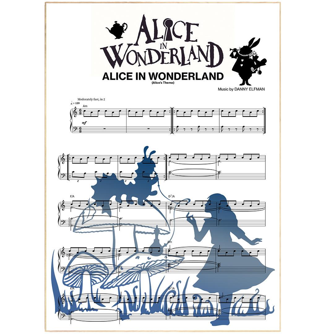 Alice in Wonderland Theme Poster - 98typesMusic