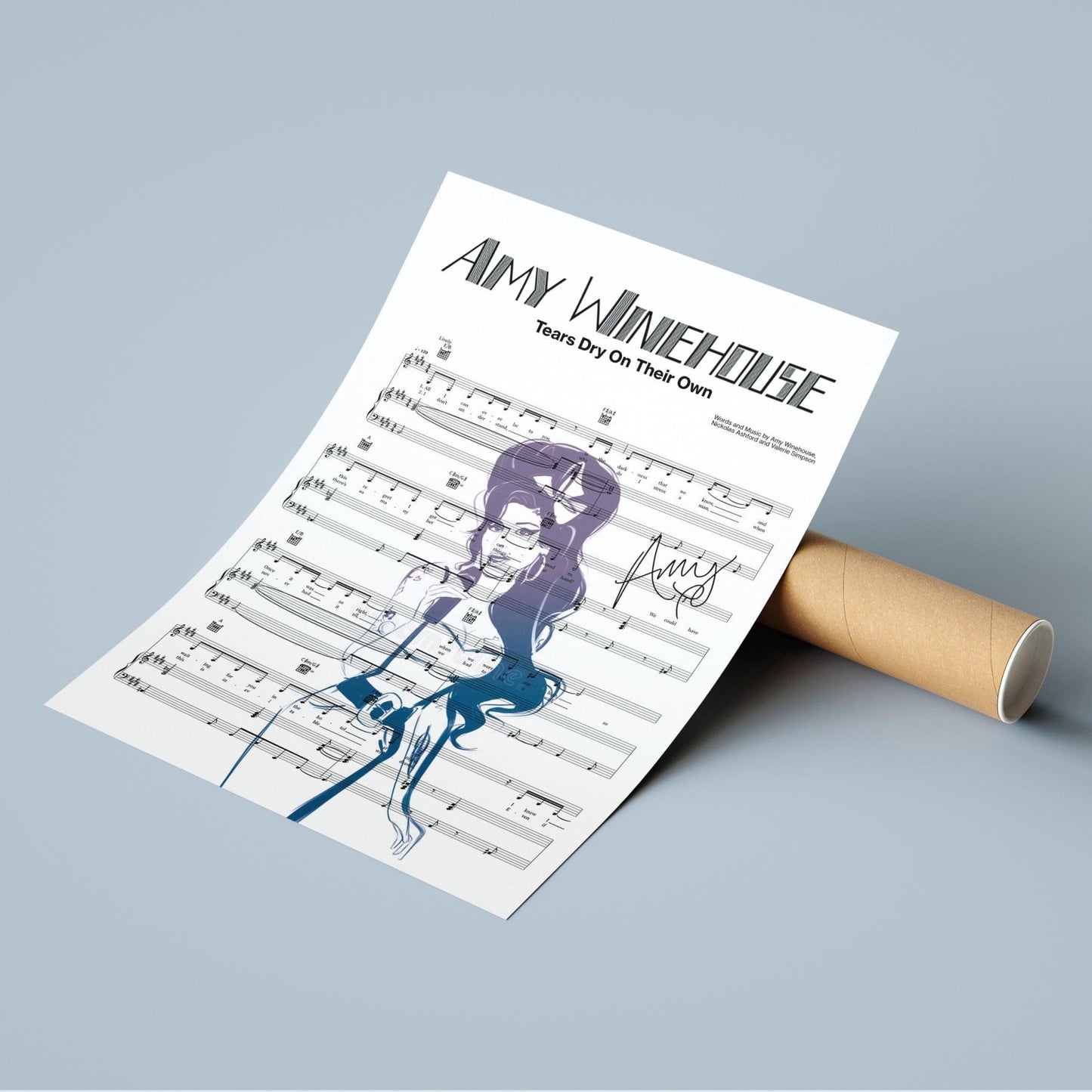 Amy Winehouse - Tears Dry On Their Own Print - 98types
